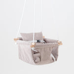 Tiger Lily Corduroy Baby Swing in Blush